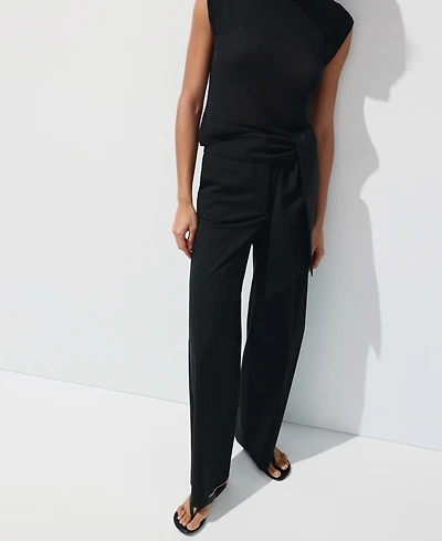 Mango Women's Bow Straight Pants