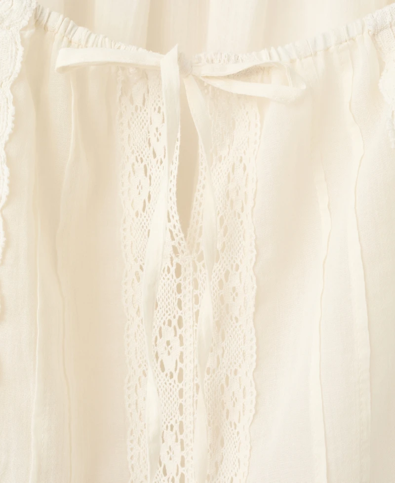 Mango Women's Cotton Lace Blouse