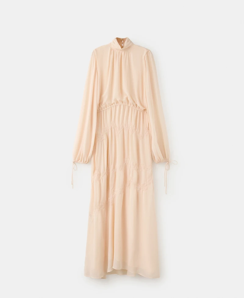 Mango Women's Embroidered Details Flowing Dress