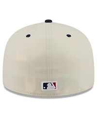 New Era Men's Cream/Blue Los Angeles Dodgers Usa 250 Fourth of July 59FIFTY Fitted Hat