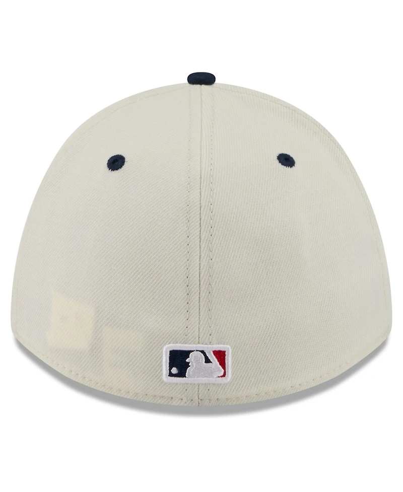 New Era Men's Cream/Navy Baltimore Orioles Usa 250 Fourth of July 39THIRTY M-Crown Flex Hat