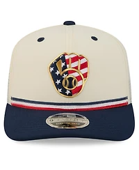 New Era Men's N/A Cream/Navy Milwaukee Brewers Usa 250 Fourth of July 9SEVENTY Adjustable Hat
