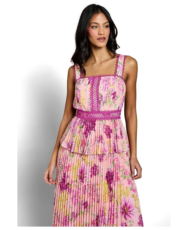Coast Women's Lace Pleated Midi Dress