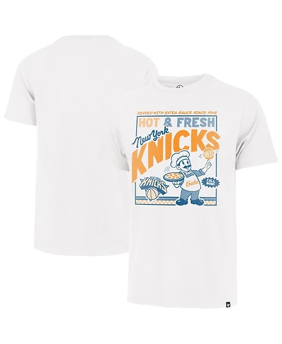 Profile Men's White New York Knicks Big & Tall Pizza T-Shirt
