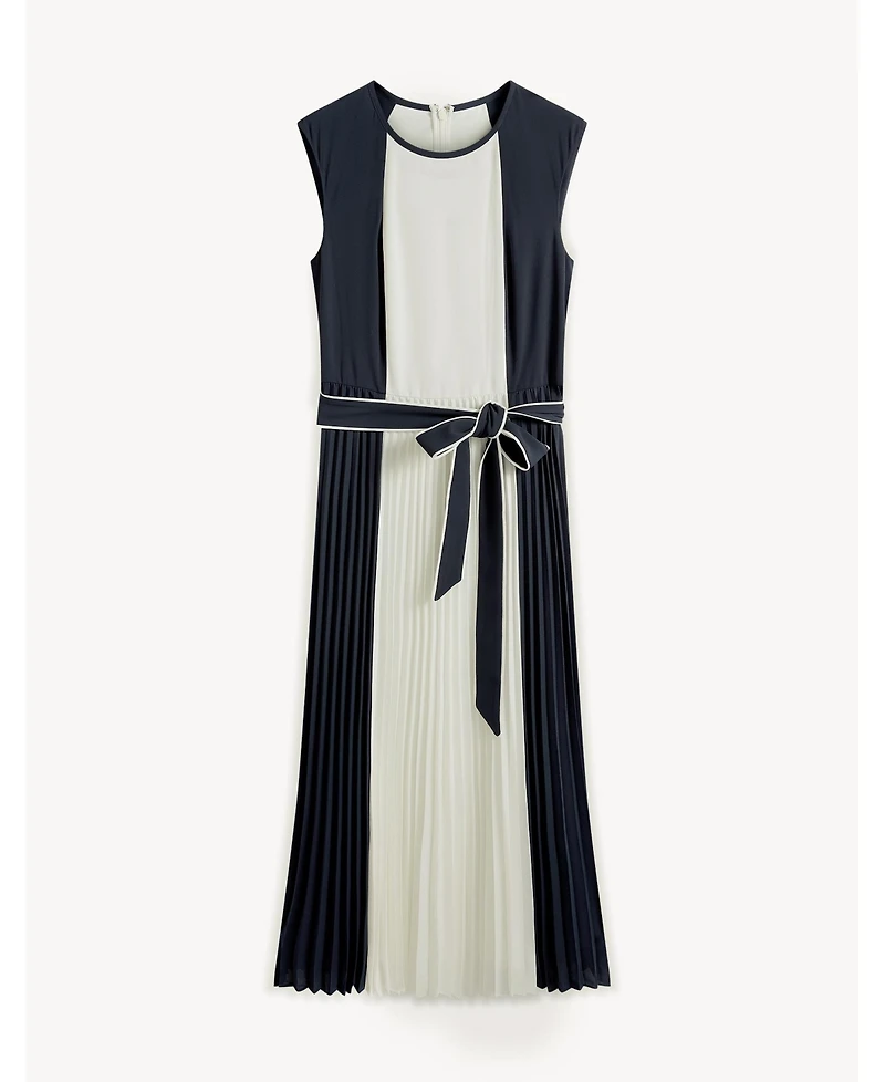 Hobbs London Women's Hattie Pleated Tie-Waist Midi Dress