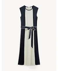 Hobbs London Women's Hattie Pleated Tie-Waist Midi Dress