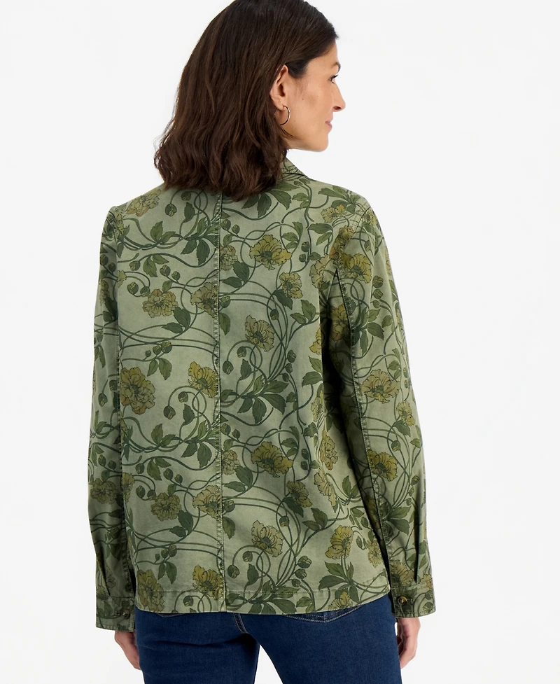 Style & Co Women's Printed Utility Jacket, Macy's Exclusive