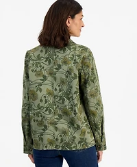 Style & Co Women's Printed Utility Jacket, Macy's Exclusive