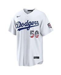 Nike Men's Mookie Betts White Los Angeles Dodgers Usa 250 Fourth of July Stadium Jersey