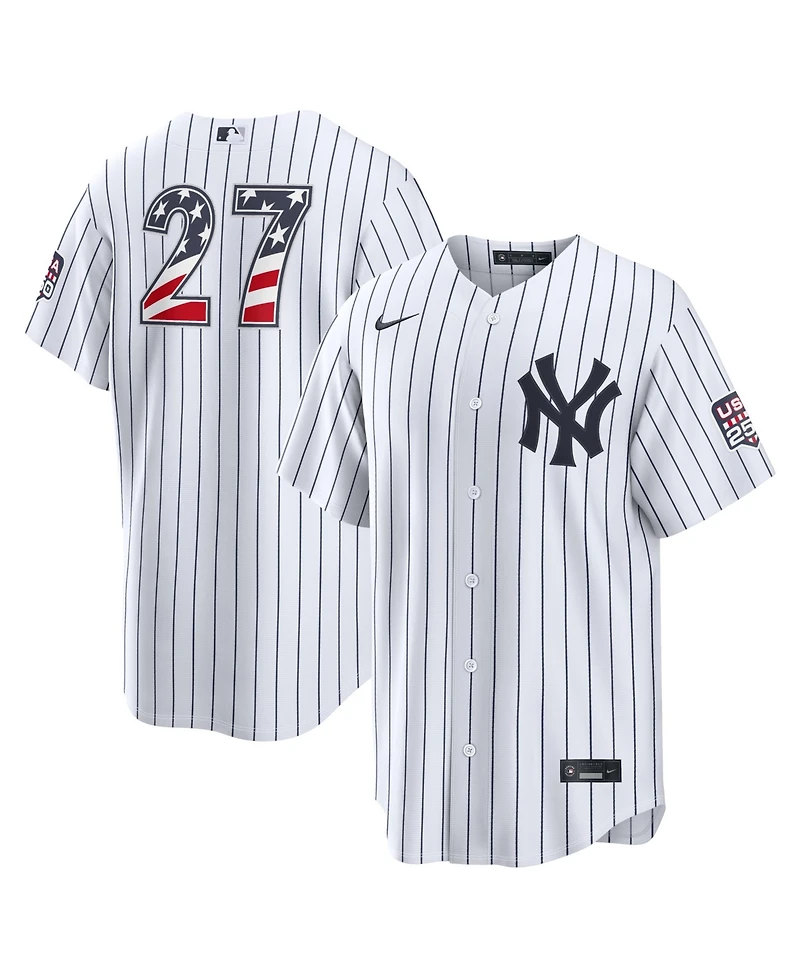 Nike Men's Giancarlo Stanton White New York Yankees Usa 250 Fourth of July Stadium Jersey