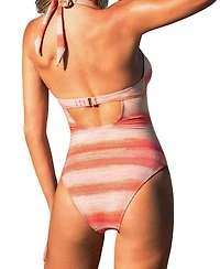 Cupshe Women's Ombre Canyon Striped One-Piece Swimsuit
