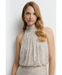 Coast Women's Halterneck Sequin Bridesmaid Maxi Dress