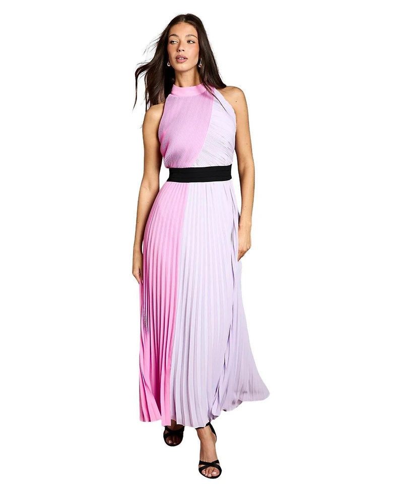 Coast Women's Fit and Flare High Neck Maxi Dress