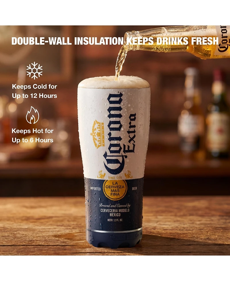 Modelo 16oz Stainless Steel Tumbler with Removeable Led Light Waterproof Bluetooth Speaker