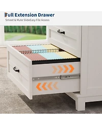 homfan 2-Drawer Farmhouse File Cabinet