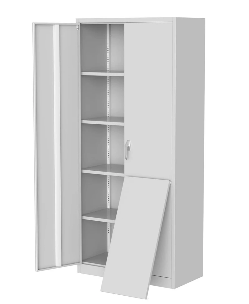 homfan 71inch Metal Lockable Cabinet 4 Adjustable Shelves and Feet for Garage, Pantry or Office Storage