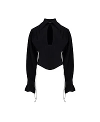 Pcfg Women's Tops and Tees Wool-Blend Corset Blouse