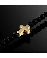 Vincero Stone Cross Bead Amulet 14K Gold