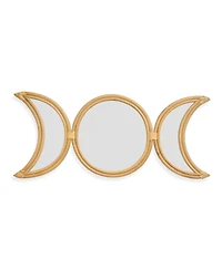 The Artisan & Company, Rattan Crescent Moon Mirror Wall Decoration