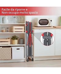 homfan 3 Tier Bar Cart, 23 Inch Collapsible Rolling Service Cart with Locking Wheels for Kitchen or Pantry