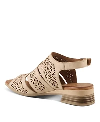 Spring Step Women's Plasma Slingback Sandal Floral with Embroidery