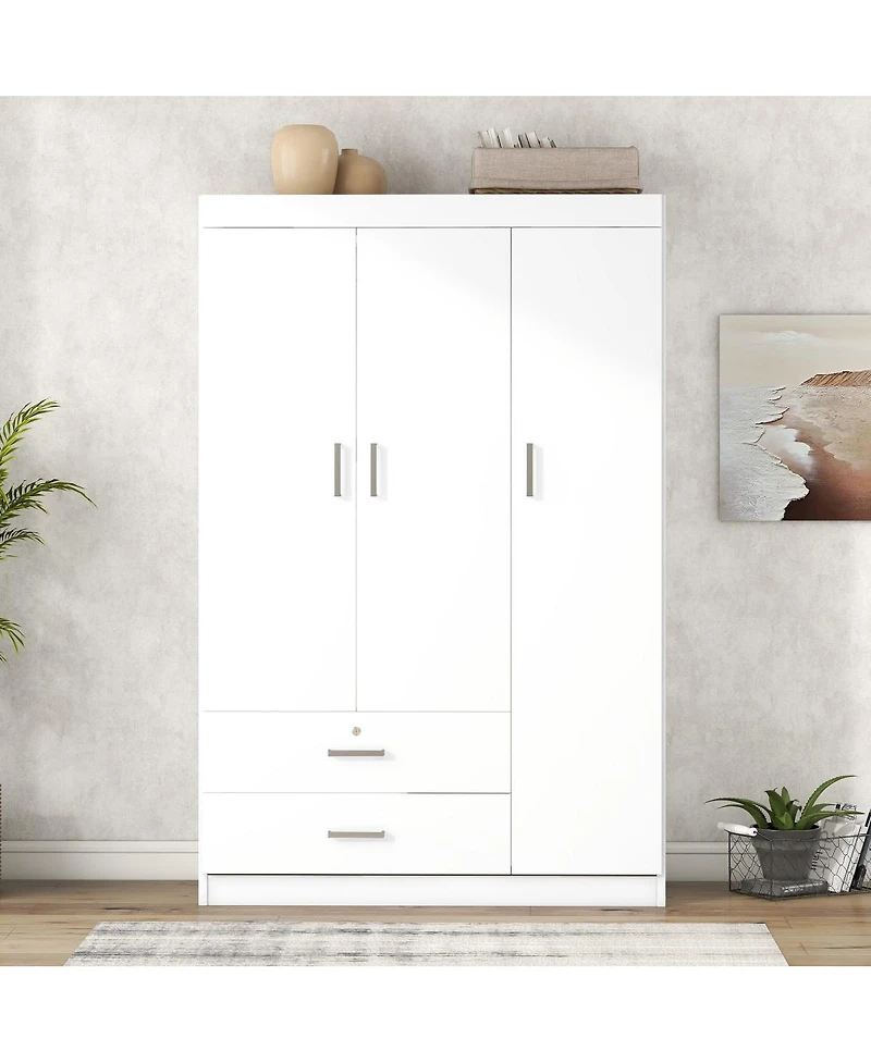 Streamdale Furniture 3-Door Wardrobe with 2 Drawers