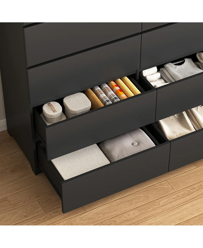 Streamdale Furniture 8-Drawer Modern Wood Bedroom Dresser and Storage Chest