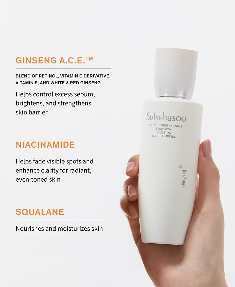 Sulwhasoo Lumiwise Brightening Essence Emulsion, 4.22 oz.