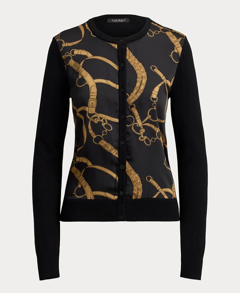 Lauren Ralph Women's Belting Print Cardigan