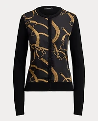 Lauren Ralph Women's Belting Print Cardigan