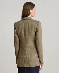 Lauren Ralph Women's Glen Plaid Padded Blazer