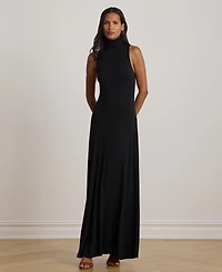 Lauren Ralph Women's Sleeveless Turtleneck Maxi Dress