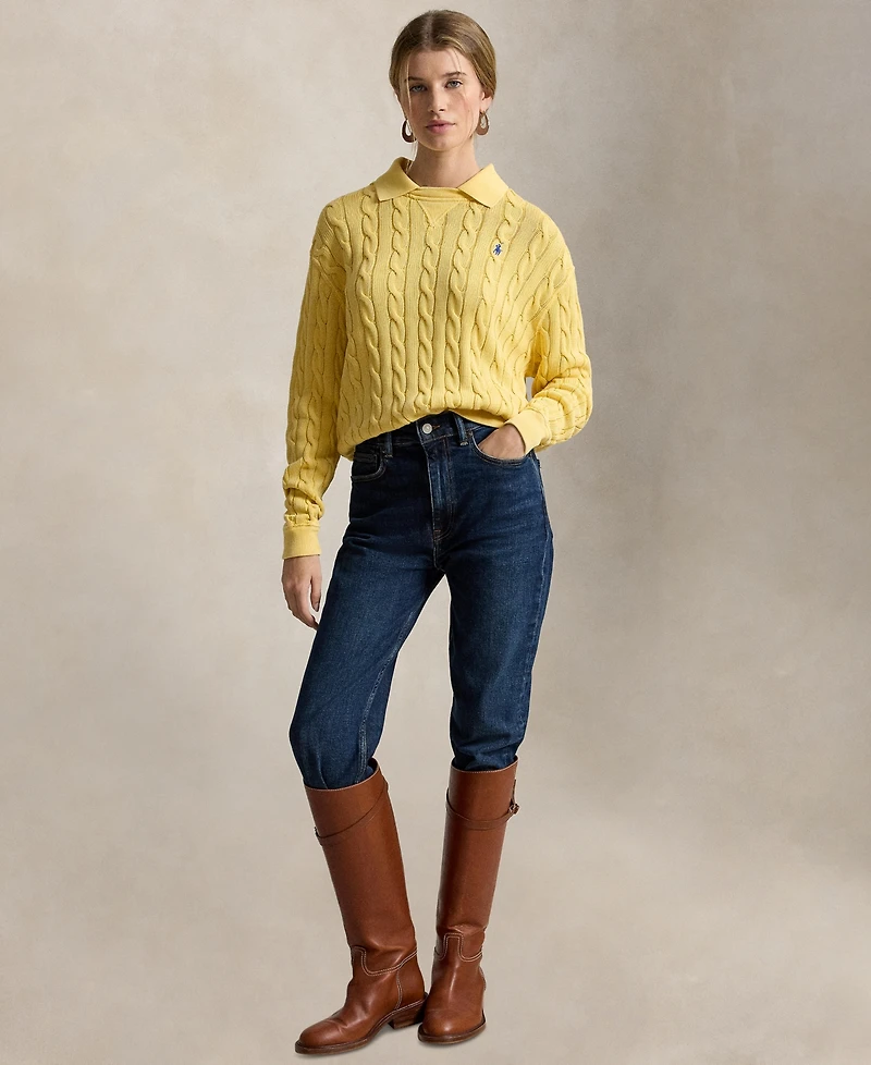 Polo Ralph Lauren Women's Cable-Knit Cotton Sweater
