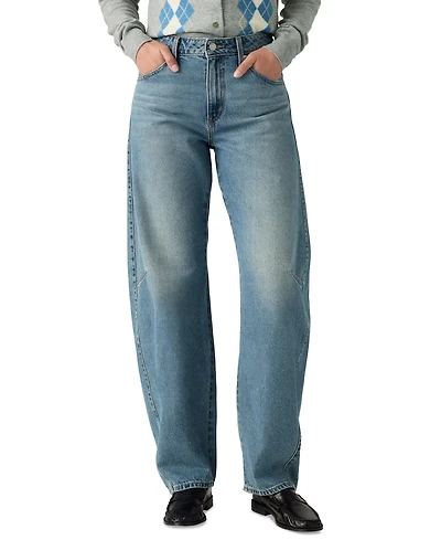 Levi's Premium Women's Baggy Dad Cotton Barrel-Leg Jeans