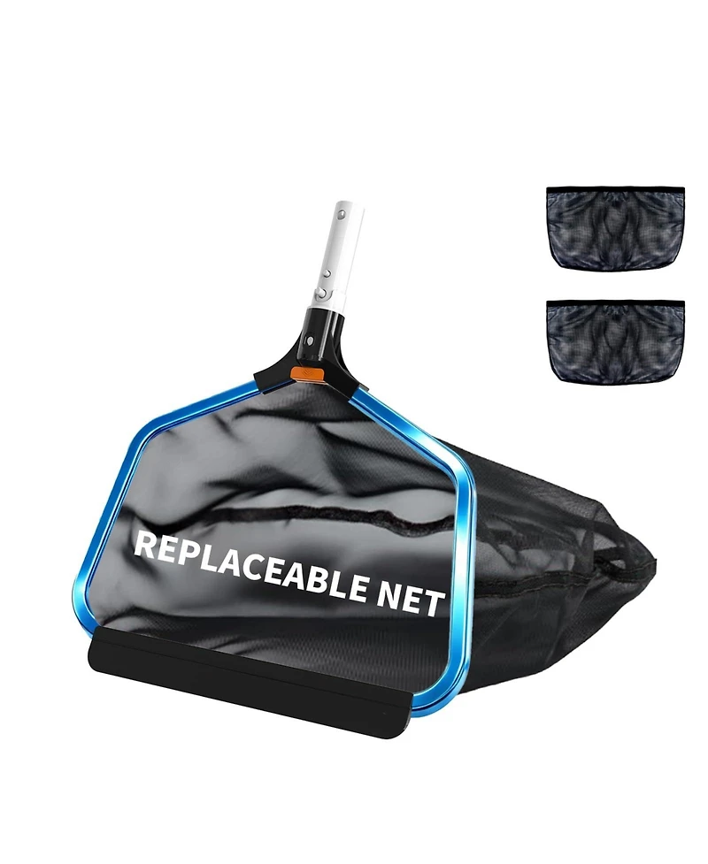 Xdovet Pool Skimmer 2 Nets Aluminum Frame Leaf Rake