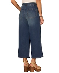 Democracy Petite Cropped Wide-Leg Jeans
