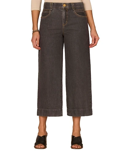 Democracy Petite Cropped Wide-Leg Jeans
