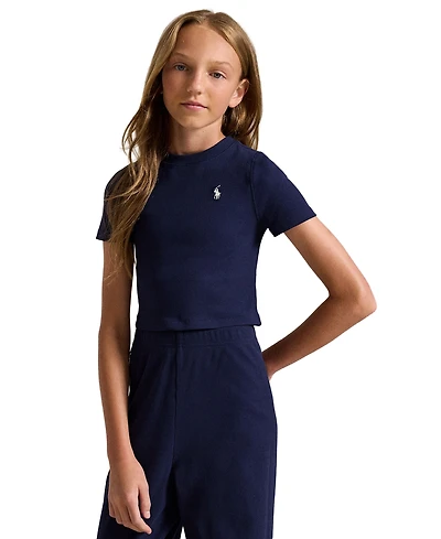 Polo Ralph Lauren Girls' 7-16 Ribbed Boxy T-Shirt