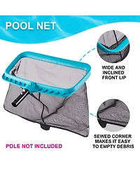Xdovet Pool Cleaning Kit Wall Brush Leaf Rake Skimmer Net