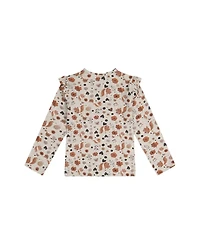 Deux par Little and Big Girl 6-14 Long Sleeve Organic Cotton T-Shirt with Squirrel Print