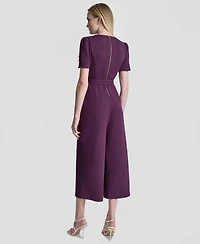 Dkny Women's Crewneck Short-Sleeve Jumpsuit