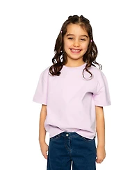Deux par Little and Big Girl 6-14 Heavy Jersey Wide Short Sleeve T-Shirt Mauve
