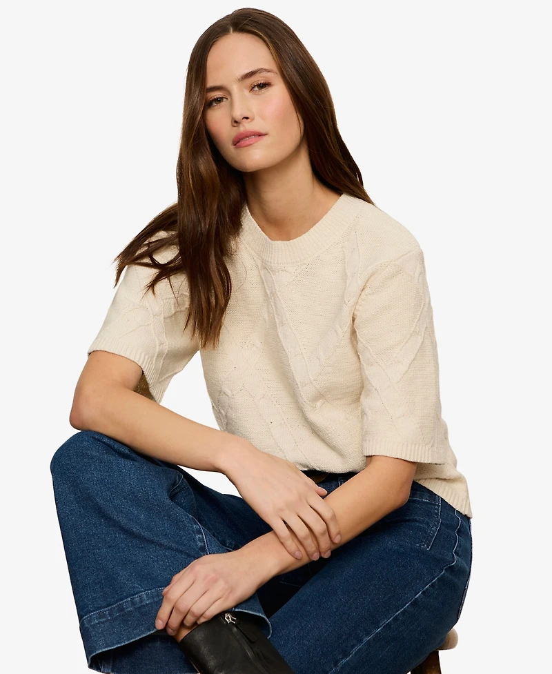 Sanctuary Petite Diamond Stitch Sweater T-Shirt