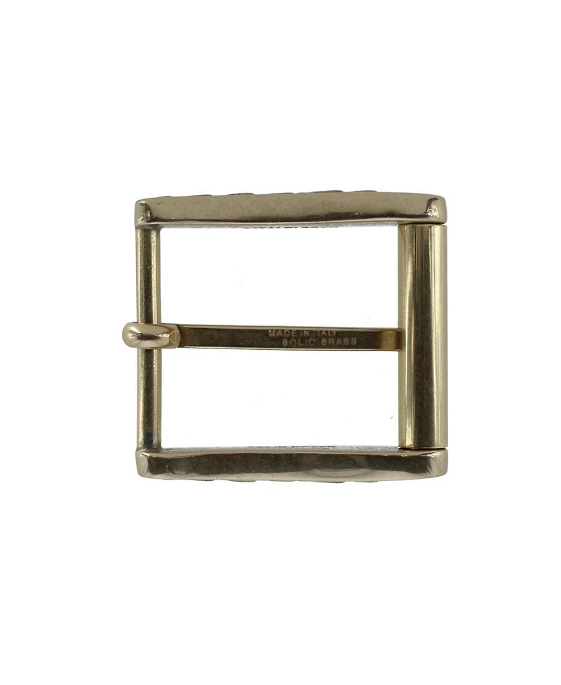 Trafalgar Men's 35mm Solid Brass Side Detailed Roller Harness Belt Buckle