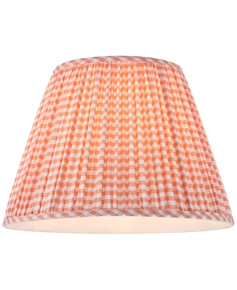 Springcrest Gingham Plaid Pleated Cotton Empire Shade (9x16x11)