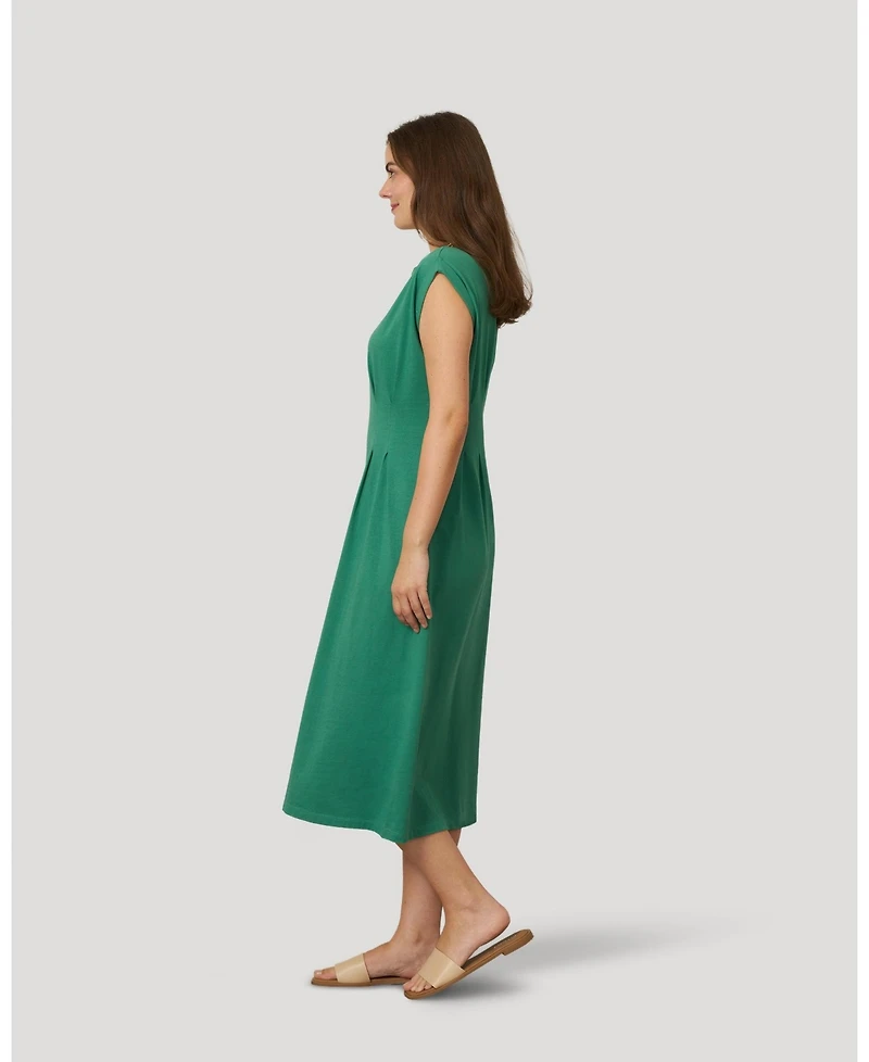 Cable & Gauge Women's Pleat Detail Maxi Dress