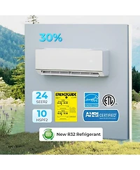 Sugift 12000 Btu 24 SEER2 208-230V Energy Star Ductless Mini Split Heat Pump, Heating at -15 F