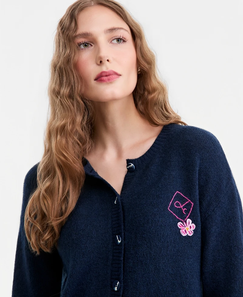 Jonathan Cohen X Macy's Women's Cropped Embroidered Fitted Cardigan, Exclusive