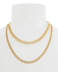 Steve Madden Gold Boho Mixed Chain Layered Necklace