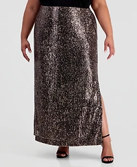Muse Plus Sequinned Maxi Skirt